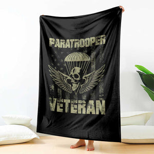 Paratrooper Veteran Throw Blanket Airborne Military Vintage American Flag TS11 Print Your Wear