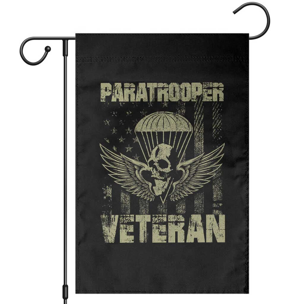 Paratrooper Veteran Garden Flag Airborne Military Vintage American Flag TS11 Black Print Your Wear