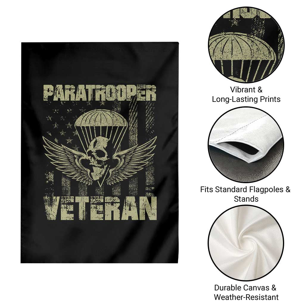 Paratrooper Veteran Garden Flag Airborne Military Vintage American Flag TS11 Print Your Wear