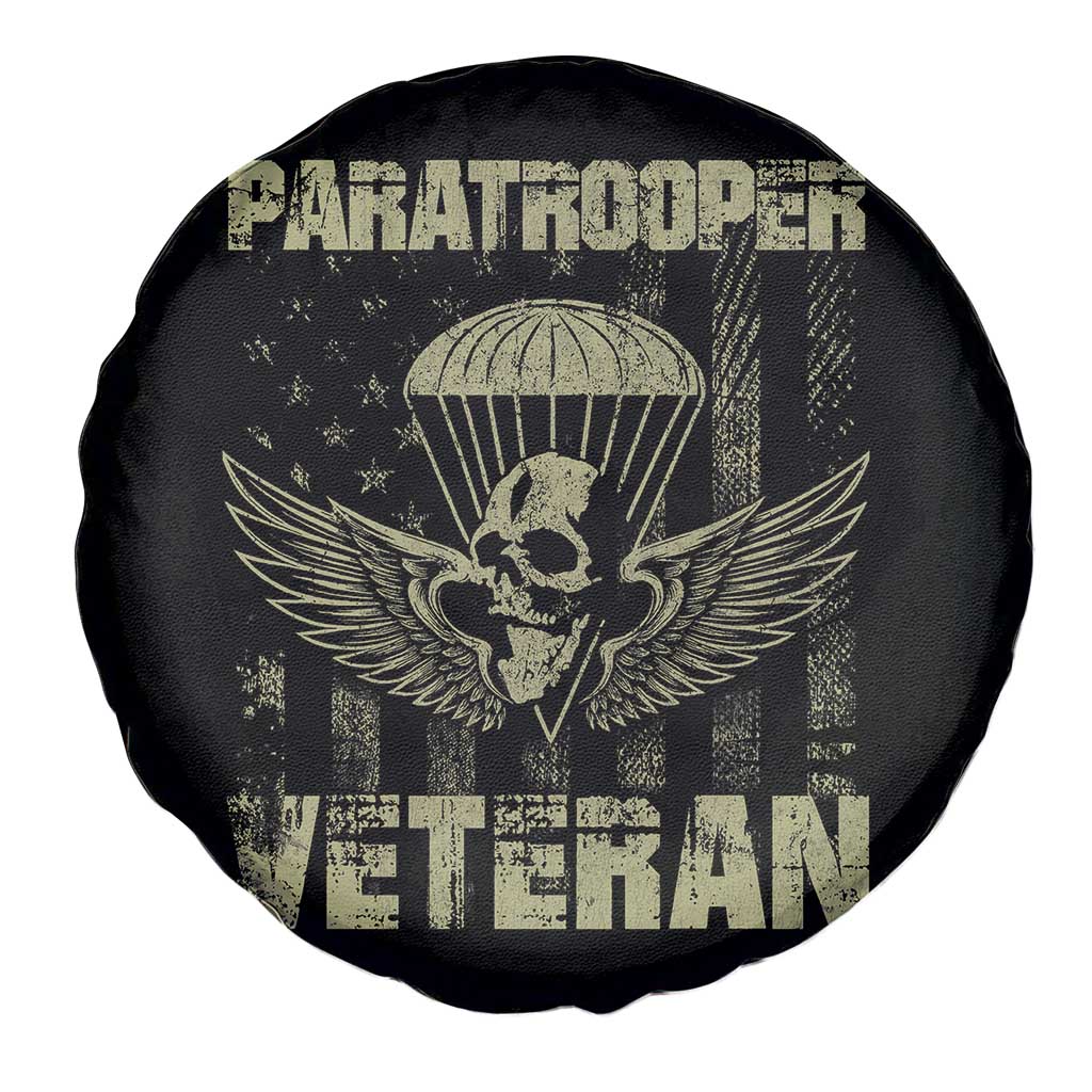 Paratrooper Veteran Spare Tire Cover Airborne Military Vintage American Flag TS11 Print Your Wear