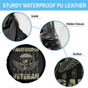 Paratrooper Veteran Spare Tire Cover Airborne Military Vintage American Flag TS11 Print Your Wear