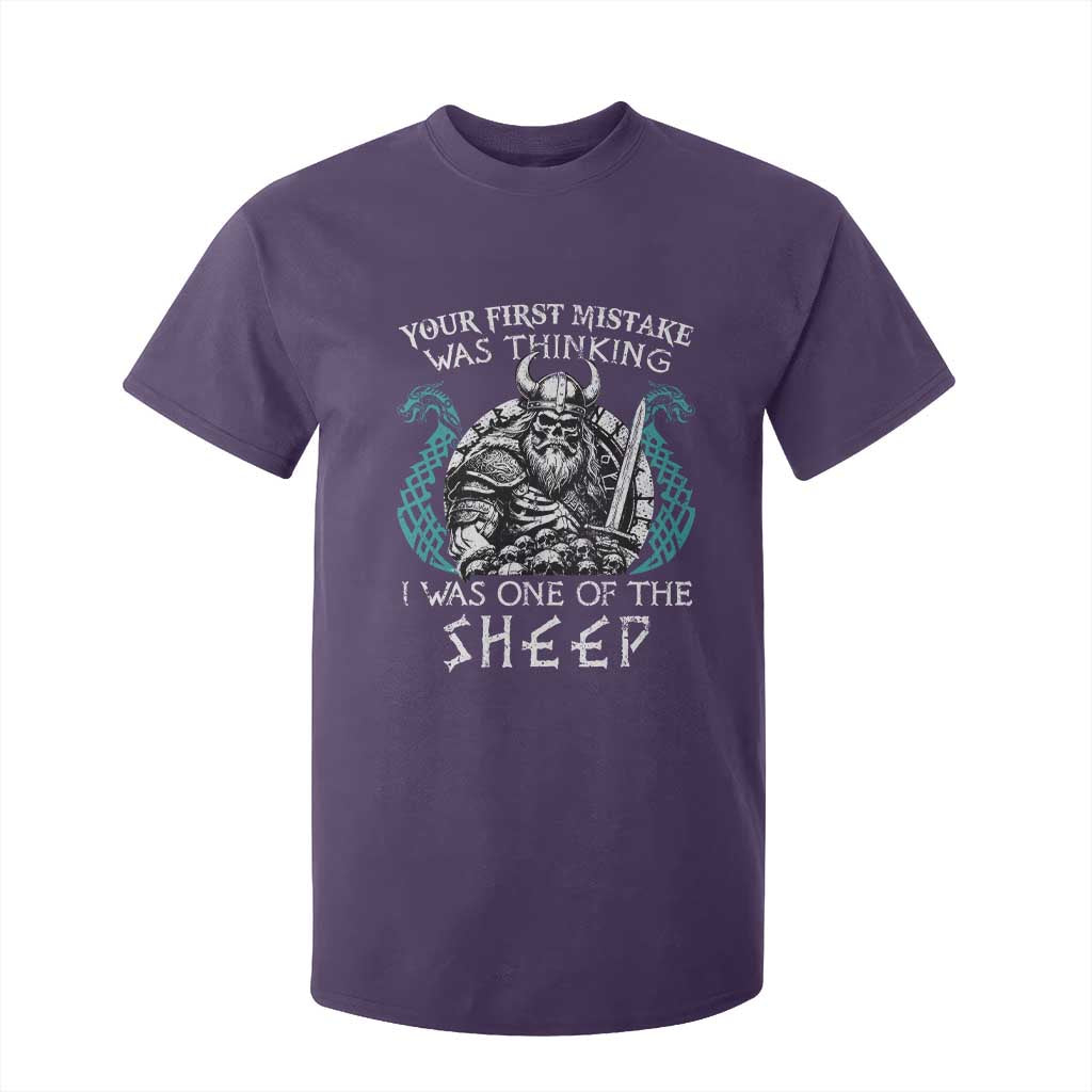 Viking Your First Mistake Was Thinking I Was One Of The Sheep T Shirt For Kid Viking Warrior TS11 Purple Print Your Wear