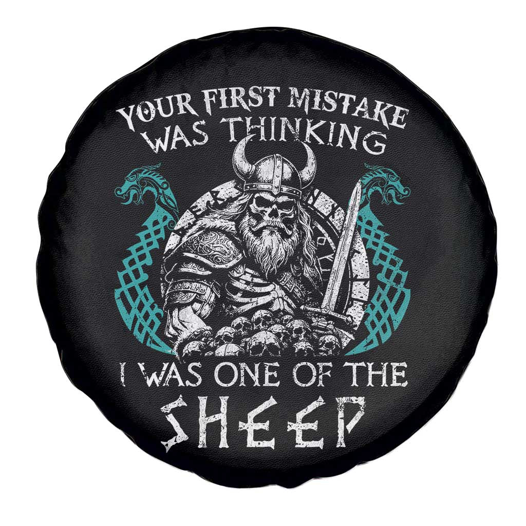 Viking Your First Mistake Was Thinking I Was One Of The Sheep Spare Tire Cover Viking Warrior TS11 Print Your Wear
