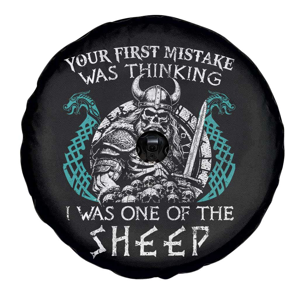 Viking Your First Mistake Was Thinking I Was One Of The Sheep Spare Tire Cover Viking Warrior TS11 Print Your Wear