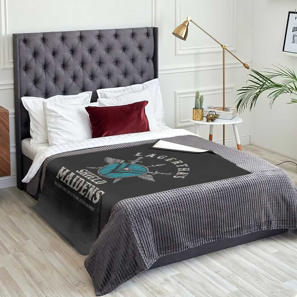 Lagertha's Shield Maidens Throw Blanket The Future Is Open Trust In The Gods Viking Warrior TS11 Print Your Wear