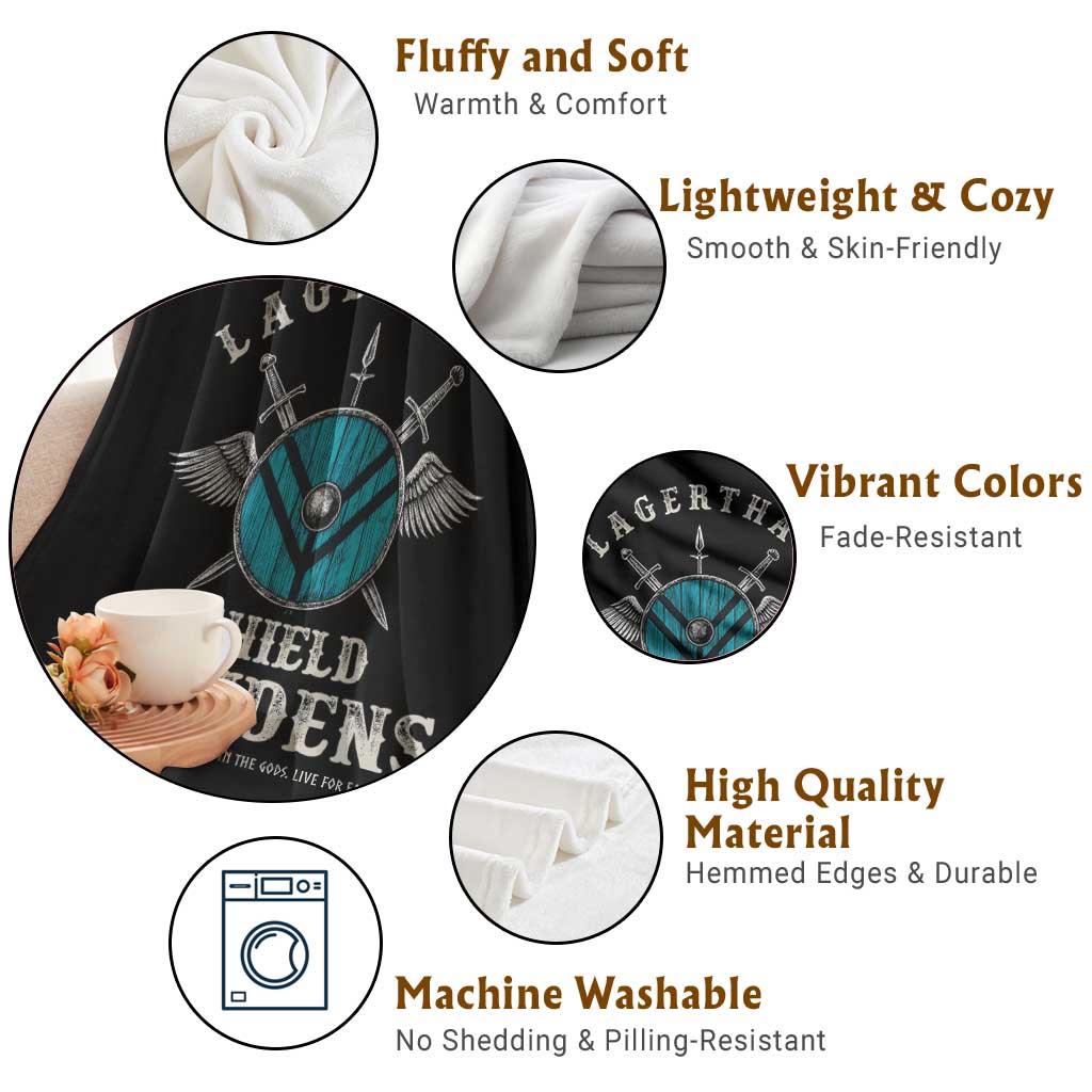 Lagertha's Shield Maidens Throw Blanket The Future Is Open Trust In The Gods Viking Warrior TS11 Print Your Wear