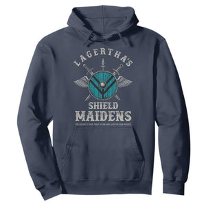 Lagertha's Shield Maidens Hoodie The Future Is Open Trust In The Gods Viking Warrior TS11 Navy Print Your Wear