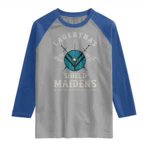 Lagertha's Shield Maidens Raglan Shirt The Future Is Open Trust In The Gods Viking Warrior TS11 Sport Gray Royal Print Your Wear