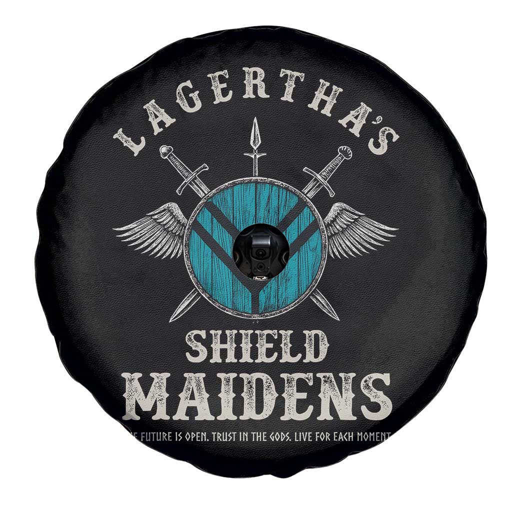 Lagertha's Shield Maidens Spare Tire Cover The Future Is Open Trust In The Gods Viking Warrior TS11 Print Your Wear