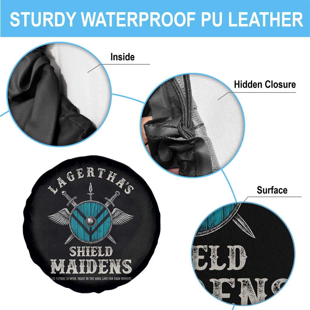 Lagertha's Shield Maidens Spare Tire Cover The Future Is Open Trust In The Gods Viking Warrior TS11 Print Your Wear