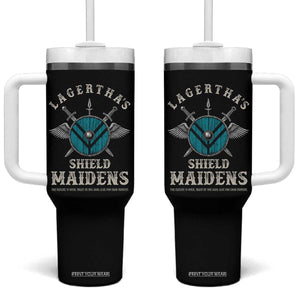 Lagertha's Shield Maidens Tumbler With Handle The Future Is Open Trust In The Gods Viking Warrior TS11 One Size: 40 oz Black Print Your Wear