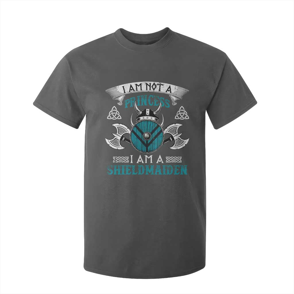 Funny I Am Not A Princess I Am A Shieldmaiden T Shirt For Kid Viking Pride TS11 Dark Heather Print Your Wear