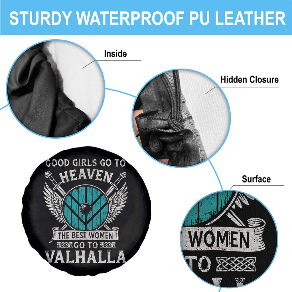 Shieldmaiden Viking Pride Spare Tire Cover Good Girls Go To Heaven The Best Women Go To Valhalla TS11 Print Your Wear
