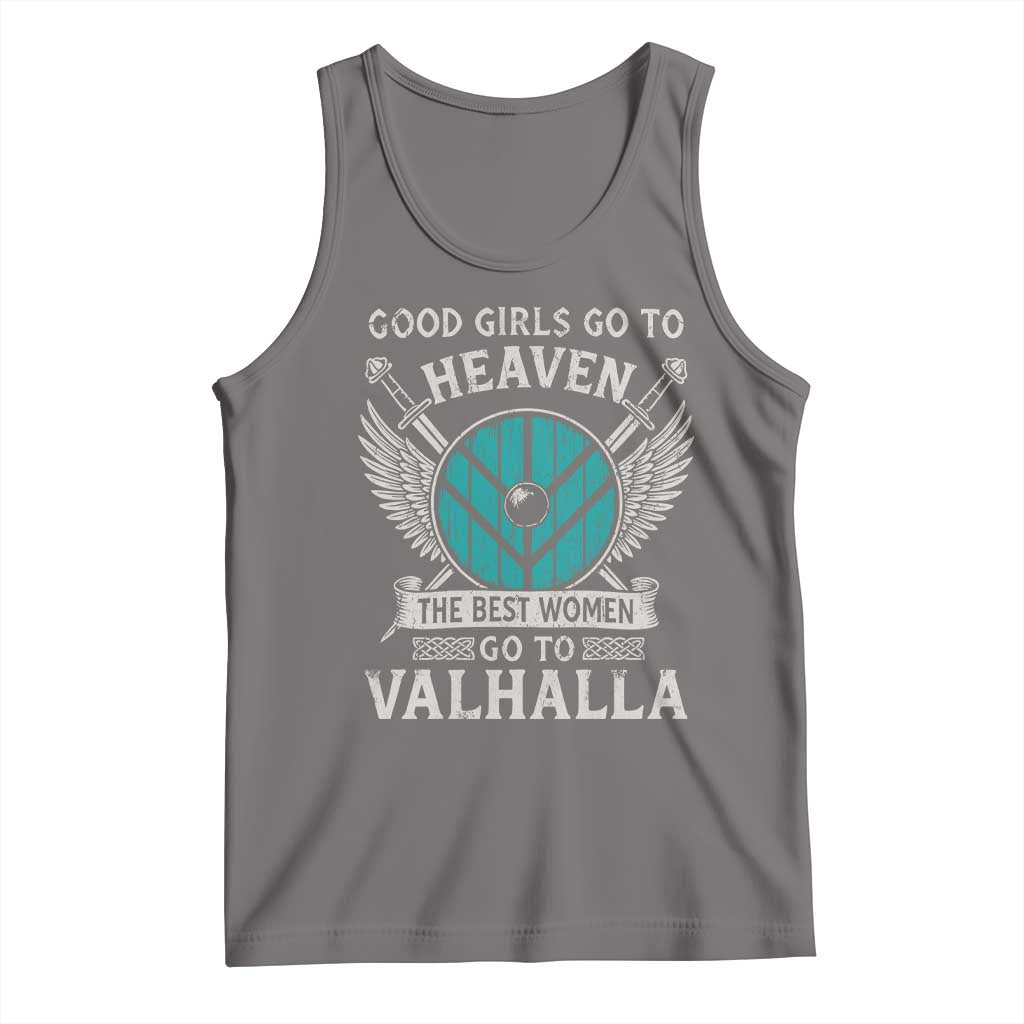 Shieldmaiden Viking Pride Tank Top Good Girls Go To Heaven The Best Women Go To Valhalla TS11 Deep Heather Print Your Wear