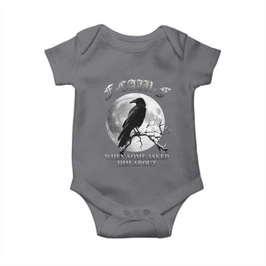 Funny F Caw F Baby Onesie When Some Asked Him About Black Crow Moon Gothic TS11 Charcoal Print Your Wear