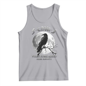 Funny F Caw F Tank Top When Some Asked Him About Black Crow Moon Gothic TS11 Athletic Heather Print Your Wear