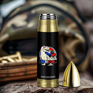 Funny Boricua Dinosaur Dino Puerto Rican Flag Hispanic Heritage Bullet Tumbler TS11 Print Your Wear