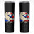Funny Boricua Dinosaur Dino Puerto Rican Flag Hispanic Heritage Skinny Tumbler TS11 Black Print Your Wear
