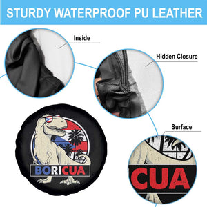 Funny Boricua Dinosaur Dino Puerto Rican Flag Hispanic Heritage Spare Tire Cover TS11 Print Your Wear