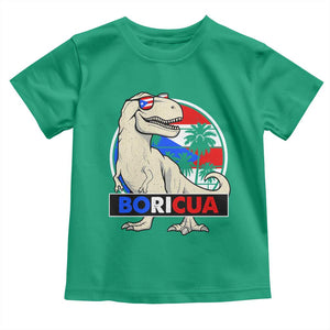 Funny Boricua Dinosaur Dino Puerto Rican Flag Hispanic Heritage Toddler T Shirt TS11 Irish Green Print Your Wear