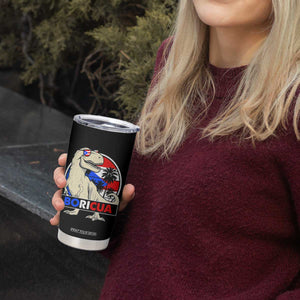 Funny Boricua Dinosaur Dino Puerto Rican Flag Hispanic Heritage Tumbler Cup TS11 Print Your Wear