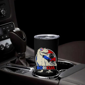Funny Boricua Dinosaur Dino Puerto Rican Flag Hispanic Heritage Tumbler Cup TS11 Print Your Wear