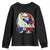 Funny Boricua Dinosaur Dino Puerto Rican Flag Hispanic Heritage Youth Sweatshirt TS11 Black Print Your Wear