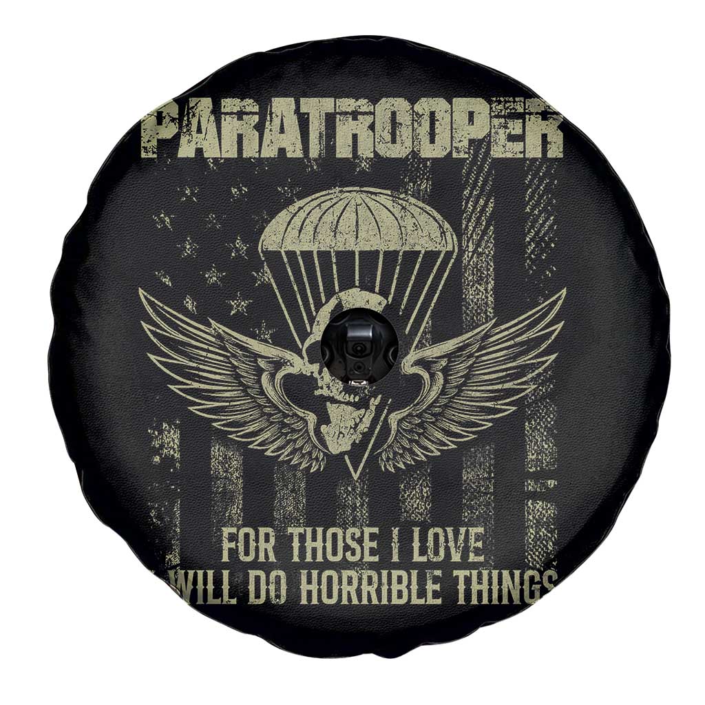 Military Paratrooper Spare Tire Cover For Those I Love I Will Do Horrible Things Airborne Soldier TS11 Print Your Wear