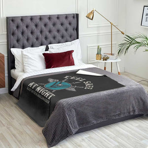 Funny Feel Safe At Night Sleep With A Shieldmaiden Throw Blanket Viking Pride TS11 Print Your Wear