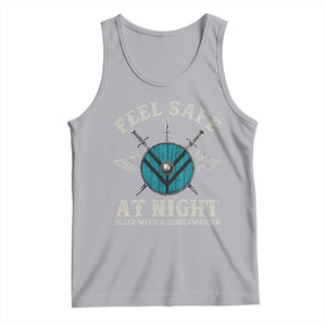 Funny Feel Safe At Night Sleep With A Shieldmaiden Tank Top Viking Pride TS11 Athletic Heather Print Your Wear