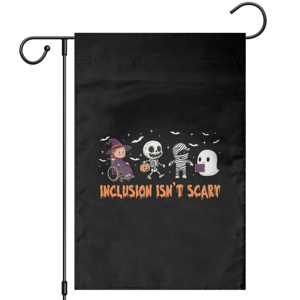Halloween Teacher Garden Flag Inclusion Isn't Scary Cute Skeleton Ghost Witch TS11 Black Print Your Wear