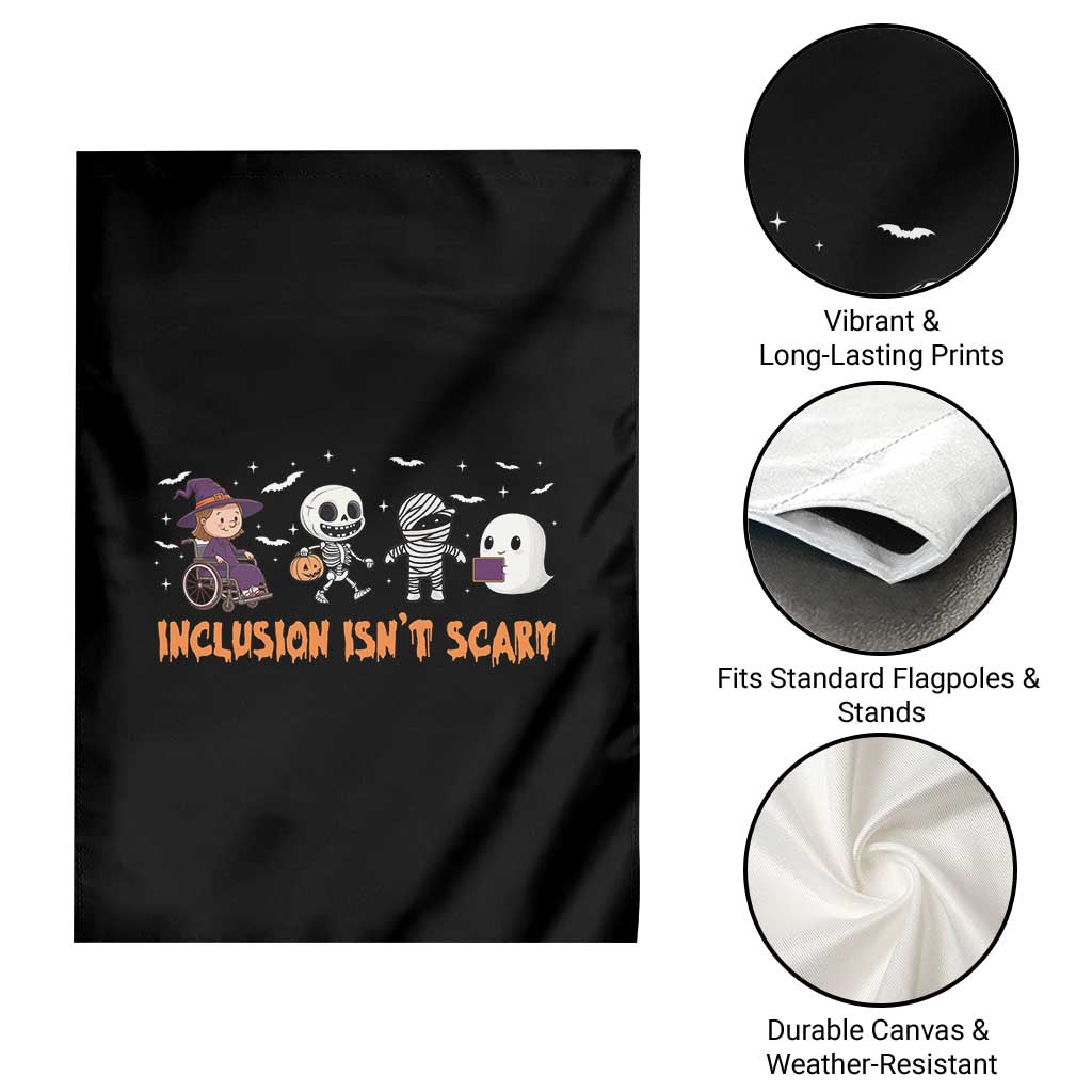 Halloween Teacher Garden Flag Inclusion Isn't Scary Cute Skeleton Ghost Witch TS11 Print Your Wear