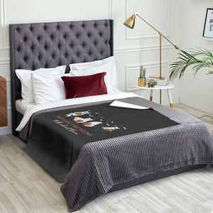 Halloween School Counselor Throw Blanket Don't Ghost Your Feelings Talk About Them Ghost Cats TS11 Print Your Wear