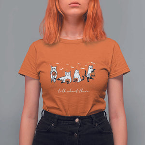 Halloween School Counselor T Shirt For Women Don't Ghost Your Feelings Talk About Them Ghost Cats TS11 Orange Print Your Wear