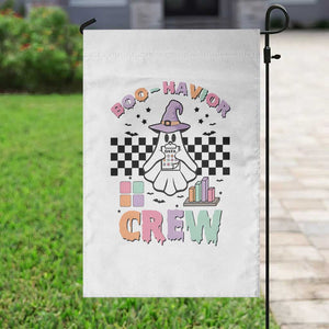 Funny Halloween Behavior Analyst Garden Flag Boo-Havior Retro Ghost Witch ABA RBT TS11 Print Your Wear