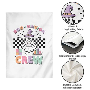 Funny Halloween Behavior Analyst Garden Flag Boo-Havior Retro Ghost Witch ABA RBT TS11 Print Your Wear