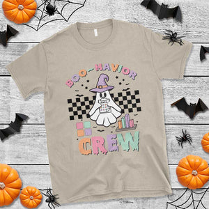 Funny Halloween Behavior Analyst T Shirt Boo-Havior Retro Ghost Witch ABA RBT TS11 Sand Print Your Wear