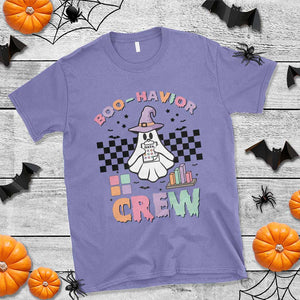 Funny Halloween Behavior Analyst T Shirt Boo-Havior Retro Ghost Witch ABA RBT TS11 Violet Print Your Wear