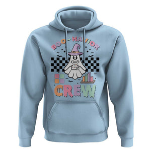 Funny Halloween Behavior Analyst Hoodie Boo-Havior Retro Ghost Witch ABA RBT TS11 Light Blue Print Your Wear