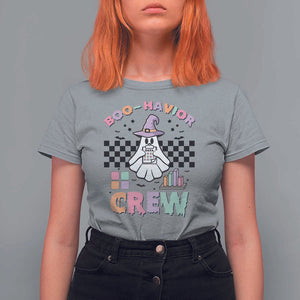Funny Halloween Behavior Analyst T Shirt For Women Boo-Havior Retro Ghost Witch ABA RBT TS11 Sport Gray Print Your Wear