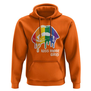 LGBT Lesbian Halloween Hoodie Kiss More Girls Rainbow Vampire Lips TS11 Orange Print Your Wear