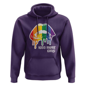 LGBT Lesbian Halloween Hoodie Kiss More Girls Rainbow Vampire Lips TS11 Purple Print Your Wear