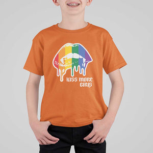 LGBT Lesbian Halloween T Shirt For Kid Kiss More Girls Rainbow Vampire Lips TS11 Orange Print Your Wear