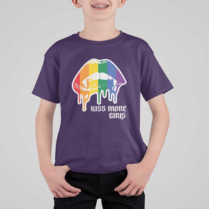 LGBT Lesbian Halloween T Shirt For Kid Kiss More Girls Rainbow Vampire Lips TS11 Purple Print Your Wear