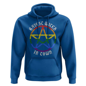 Halloween LGBT Hoodie Gayest Witch In Town Rainbow Pentagram Star TS11 Royal Blue Print Your Wear