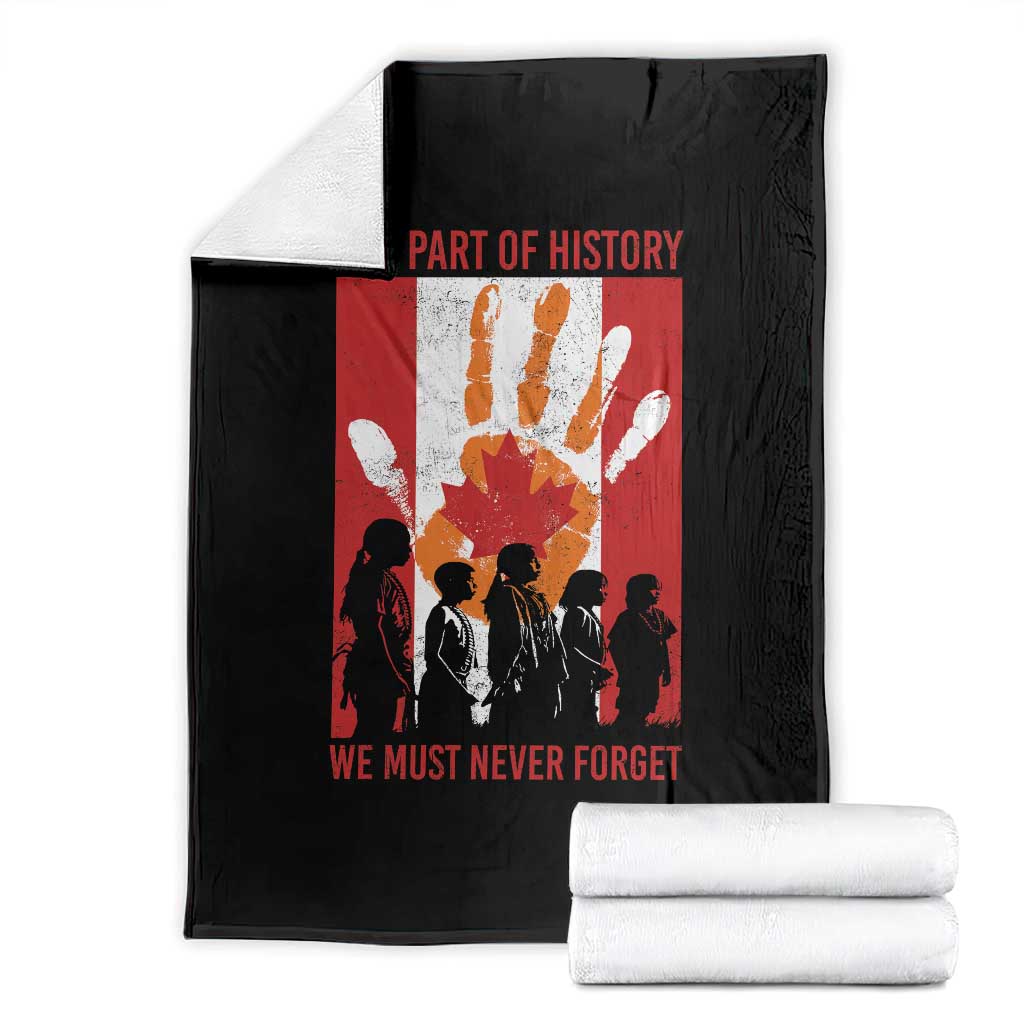 Indigenous Children Throw Blanket The Part Of History We Must Never Forget Canada TS11 Black Print Your Wear