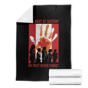 Indigenous Children Throw Blanket The Part Of History We Must Never Forget Canada TS11 Black Print Your Wear