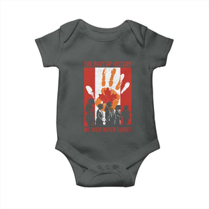 Indigenous Children Baby Onesie The Part Of History We Must Never Forget Canada TS11 Dark Heather Print Your Wear