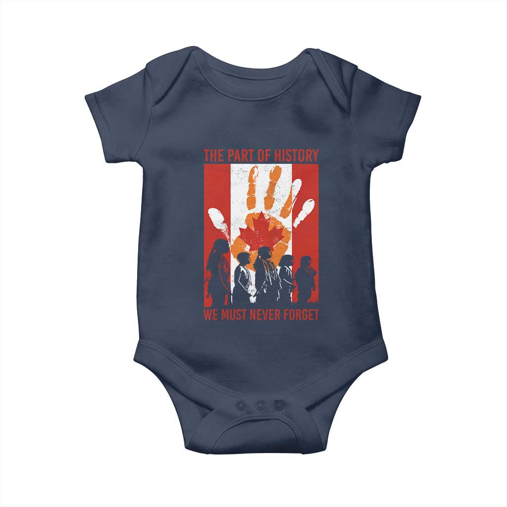 Indigenous Children Baby Onesie The Part Of History We Must Never Forget Canada TS11 Navy Print Your Wear