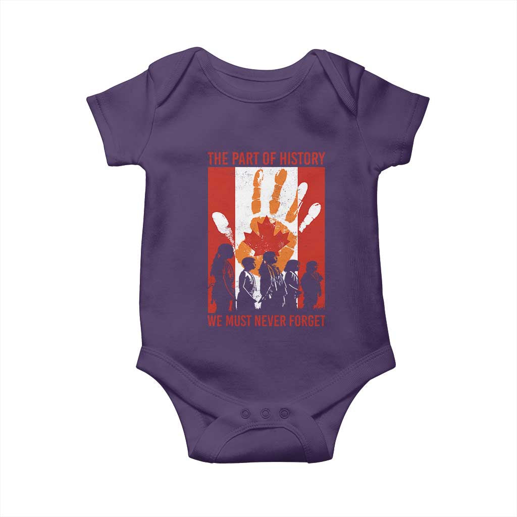 Indigenous Children Baby Onesie The Part Of History We Must Never Forget Canada TS11 Purple Print Your Wear